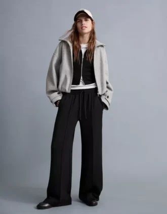 Miękkie spodnie Wide Leg – Spodnie – Kobiety