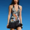 Mini sukienka z odkrytymi ramionami Ed Hardy X Bershka