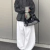 Oversize’owa kurtka z teksturowanego Denimu