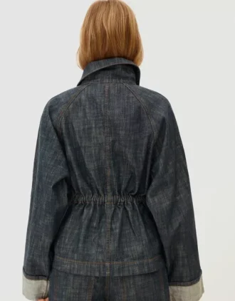 Oversize’owa kurtka z teksturowanego Denimu – Kurtki i trencze Oversize’owa kurtka z teksturowanego Denimu – Kurtki i trencze