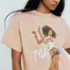 Oversize’owy T-shirt z nadrukiem Tyla – damski Oversize’owy T-shirt z nadrukiem Tyla – damski