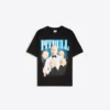 Oversize T-shirt z nadrukiem Pitbull