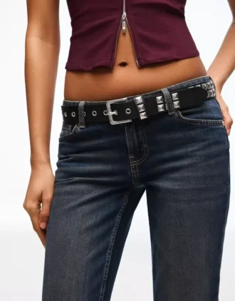 Pasek Faux Leather z ćwiekami – Akcesoria