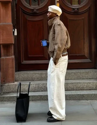 Plisowane jeansy typu barrel – jeansy – męskie Plisowane jeansy typu barrel – jeansy – męskie