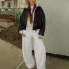 Pluszowe spodnie z ściągaczami – #Bershkastyle – damskie Pluszowe spodnie z ściągaczami – #Bershkastyle – damskie