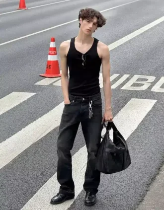 Proste jeansy z rozszerzanymi nogawkami – #Bershkastyle – Męskie