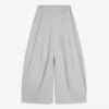 Spodnie z szerokimi nogawkami z efektem neoprenu i stoperami – #Bershkastyle – damskie