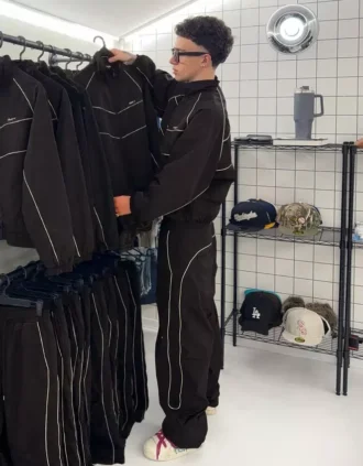 Super luźne spodnie typu baggy techniczne