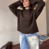 Sweter Oversize z okrągłym dekoltem