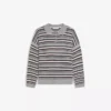 Sweter w paski z kołnierzykiem polo Sweter w paski z kołnierzykiem polo