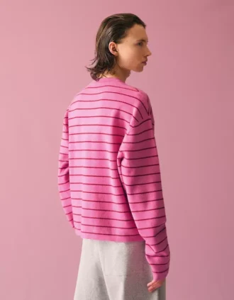 Sweter w paski z okrągłym dekoltem – Swetry i kardigany – Mężczyźni