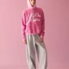 Sweter w paski z okrągłym dekoltem – Swetry i kardigany – Mężczyźni