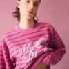 Sweter w paski z okrągłym dekoltem – Swetry i kardigany – Mężczyźni