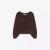 Sweter w stylu rustykalnym z ażurowym wzorem Sweter w stylu rustykalnym z ażurowym wzorem