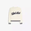 Sweter z nadrukiem o fakturze frotte