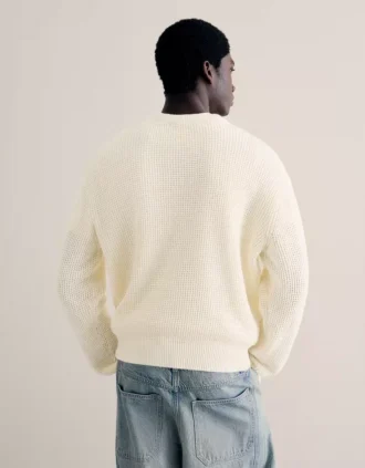 Sweter z nadrukiem typu Henley – swetry i kardigany