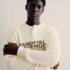 Sweter z nadrukiem typu Henley – swetry i kardigany