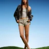 Szorty z haftem Ed Hardy X Bershka – damskie Szorty z haftem Ed Hardy X Bershka – damskie