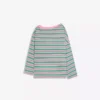 T-shirt z długim rękawem i asymetrycznym kołnierzem z nadrukiem – #Bershkastyle – damska