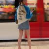 T-shirt z długim rękawem i kontrastowym nadrukiem