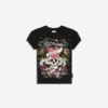 T-shirt z krótkim rękawem i nadrukiem Ed Hardy X Bershka