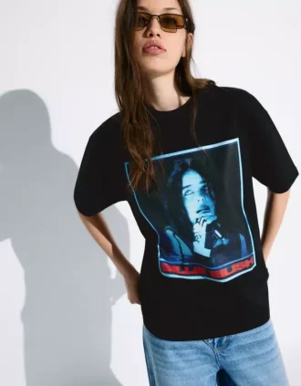 T-shirt z krótkim rękawem z nadrukiem Billie Eilish T-shirt z krótkim rękawem z nadrukiem Billie Eilish