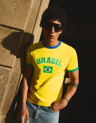T-shirt z nadrukiem o dopasowanym kroju Slim Fit