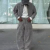Teksturowane jeansy typu baggy Teksturowane jeansy typu baggy