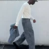 Teksturowane jeansy typu baggy Teksturowane jeansy typu baggy