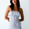 Top bandeau w paski – damski Top bandeau w paski – damski