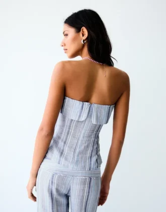 Top bandeau w paski – damski