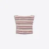 Top bandeau w paski z metaliczną nicią