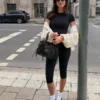 Torba typu bowling z paskami o postarzanym wyglądzie – Torby i portmonetki Torba typu bowling z paskami o postarzanym wyglądzie – Torby i portmonetki