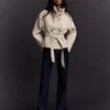 Trencz z kołnierzem w kształcie lejka – Kurtki i trencze