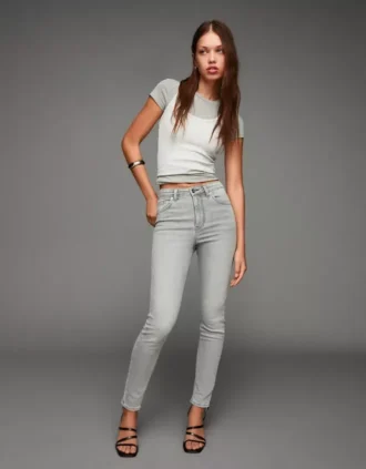 Wysokie, miękkie Jeansy Skinny – Spodnie Wysokie, miękkie Jeansy Skinny – Spodnie