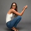 Wysokie, miękkie Jeansy Skinny – Spodnie