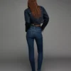 Wysokie, miękkie Jeansy Skinny – Spodnie