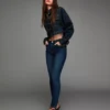 Wysokie, miękkie Jeansy Skinny – Spodnie