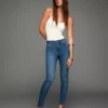 Wysokie, miękkie Jeansy Skinny – Spodnie